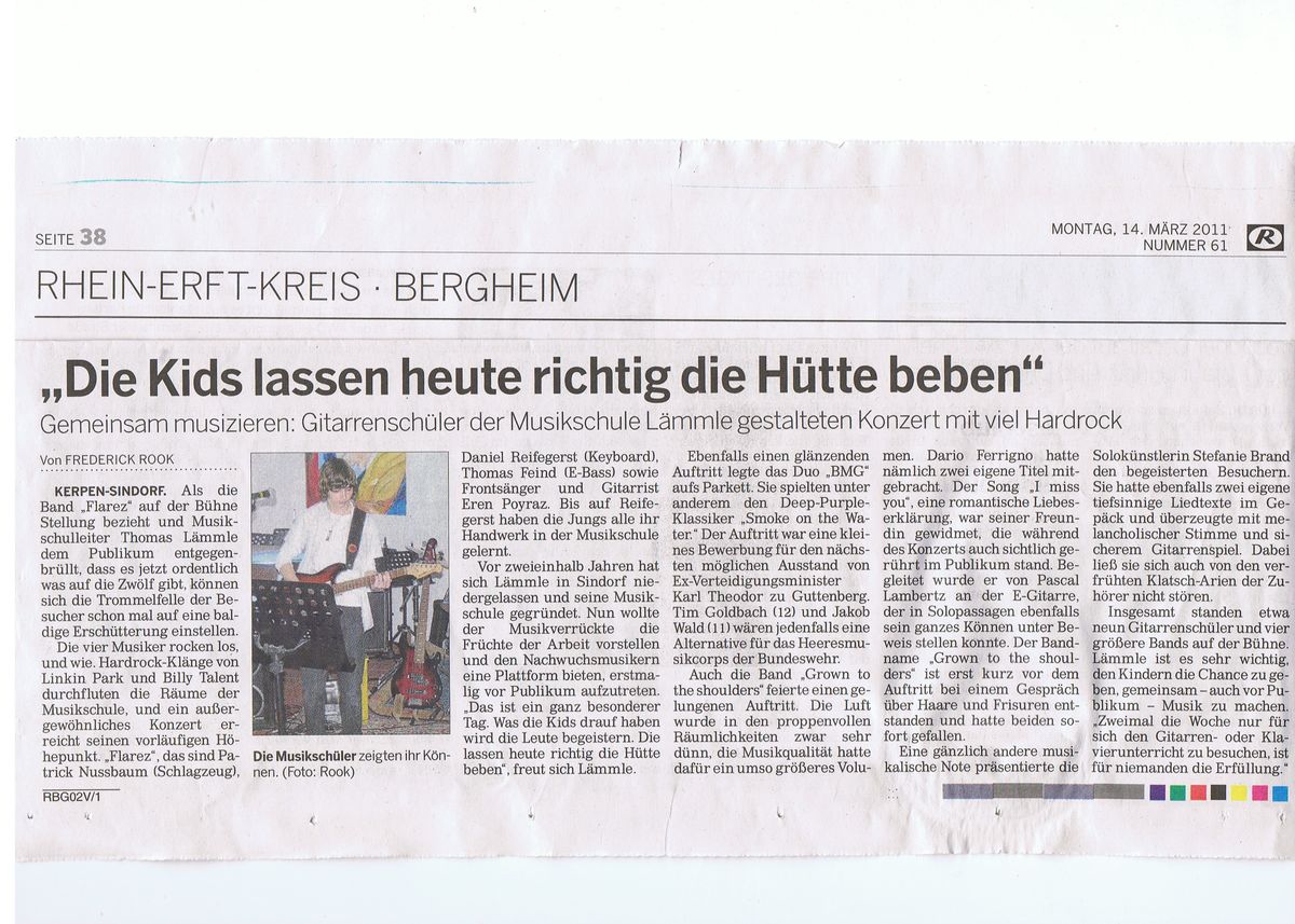 Rundschau-Artikel zum Schülervorspiel 2011
